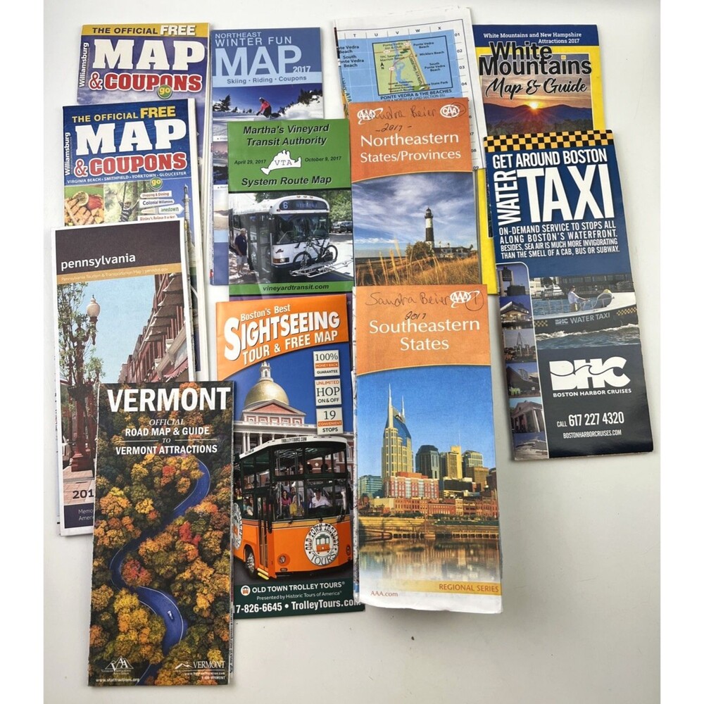Variety of Road Maps 2016 - 2017 and Other Map Years See Pics